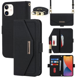 Cross Texture Lanyard Leather Phone Case, For iPhone 12 mini, For iPhone 11 Pro Max, For iPhone 11 Pro, For iPhone 8 Plus / 7 Plus, For iPhone 13, For iPhone 11, For iPhone XR, For iPhone SE 2022 / SE 2020 / 8 / 7