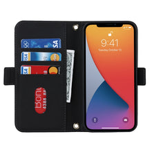Load image into Gallery viewer, Cross Texture Lanyard Leather Phone Case, For iPhone 12 mini, For iPhone 11 Pro Max, For iPhone 11 Pro, For iPhone 8 Plus / 7 Plus, For iPhone 13, For iPhone 11, For iPhone XR, For iPhone SE 2022 / SE 2020 / 8 / 7