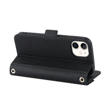 Load image into Gallery viewer, Cross Texture Lanyard Leather Phone Case, For iPhone 12 mini, For iPhone 11 Pro Max, For iPhone 11 Pro, For iPhone 8 Plus / 7 Plus, For iPhone 13, For iPhone 11, For iPhone XR, For iPhone SE 2022 / SE 2020 / 8 / 7