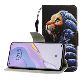Colored Drawing Horizontal Flip Leather Case with Holder & Card Slot & Wallet, For Huawei Nova 7 Pro, For Huawei Nova 7 SE, For Huawei P40 Lite E