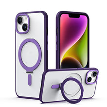 Load image into Gallery viewer, Skin Feel MagSafe Shockproof Protective Phone Case with Holder, For iPhone 14, For iPhone 14 Plus, For iPhone 14 Pro, For iPhone 14 Pro Max
