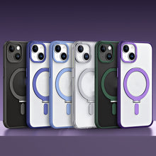 Load image into Gallery viewer, Skin Feel MagSafe Shockproof Protective Phone Case with Holder, For iPhone 14, For iPhone 14 Plus, For iPhone 14 Pro, For iPhone 14 Pro Max