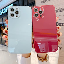Load image into Gallery viewer, Solid Color Tempered Glass Phone Case, For iPhone 11 Pro Max, For iPhone 11 Pro, For iPhone 11