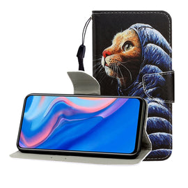 Colored Drawing Horizontal Flip Leather Case with Holder & Card Slot & Wallet, For Huawei P Smart Z / Y9 Prime (2019), For Huawei Enjoy 9, For Huawei Enjoy 10S
