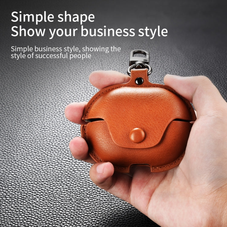 Business Leather Earphone Protective Case with Hook