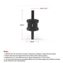 Load image into Gallery viewer, Car  Aluminium Alloy Fuel Petrol One Way Non Return Check Valve, 6mm Black, 8mm Black, 10mm Black, 12mm Black
