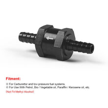 Load image into Gallery viewer, Car  Aluminium Alloy Fuel Petrol One Way Non Return Check Valve, 6mm Black, 8mm Black, 10mm Black, 12mm Black
