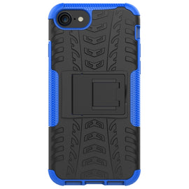 Tire Texture Shockproof TPU+PC Protective Case with Holder