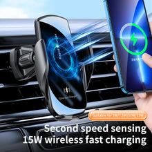 Load image into Gallery viewer, V5 15W Smart Induction Wireless Charger Car Phone Holder, V5 15W Black