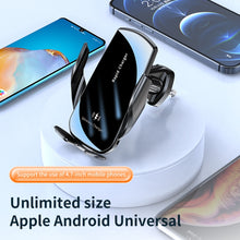 Load image into Gallery viewer, V5 15W Smart Induction Wireless Charger Car Phone Holder, V5 15W Black