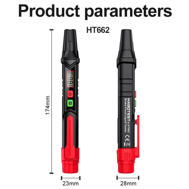 HABOTEST HT662 Car Motorcycle Brake Fluid Test Pen, HT662