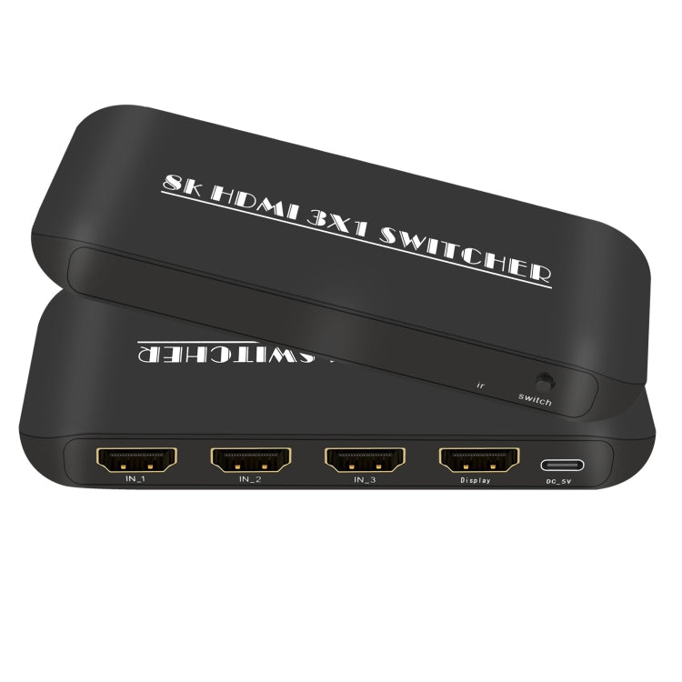 NK-H31 8K 3 in 1 Out HDMI Switcher for Xbox PS4 PS5 Roku UHD TV Monitor Projector, NK-H31