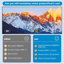 Load image into Gallery viewer, NK-H31 8K 3 in 1 Out HDMI Switcher for Xbox PS4 PS5 Roku UHD TV Monitor Projector, NK-H31