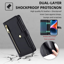 Load image into Gallery viewer, Sheep Texture Cross-body Zipper Wallet Leather Phone Case, For iPhone 12 mini, For iPhone 12 / 12 Pro, For iPhone 12 Pro Max