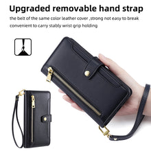 Load image into Gallery viewer, Sheep Texture Cross-body Zipper Wallet Leather Phone Case, For iPhone 12 mini, For iPhone 12 / 12 Pro, For iPhone 12 Pro Max
