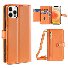 Load image into Gallery viewer, Sheep Texture Cross-body Zipper Wallet Leather Phone Case, For iPhone 12 mini, For iPhone 12 / 12 Pro, For iPhone 12 Pro Max