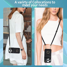 Load image into Gallery viewer, Ring Holder RFID Card Slot Phone Case with Long Lanyard, For iPhone 14, For iPhone 14 Plus, For iPhone 14 Pro, For iPhone 14 Pro Max, For Samsung Galaxy S22 5G, For Samsung Galaxy S22+ 5G, For Samsung Galaxy S22 Ultra 5G, For Samsung Galaxy S23 5G     ...