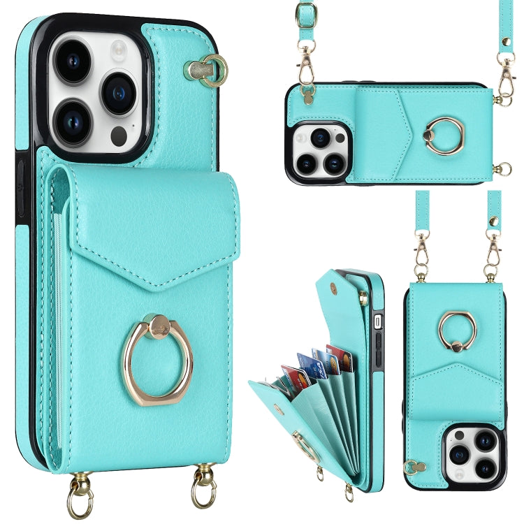 Ring Holder RFID Card Slot Phone Case with Long Lanyard, For iPhone 14, For iPhone 14 Plus, For iPhone 14 Pro, For iPhone 14 Pro Max, For Samsung Galaxy S22 5G, For Samsung Galaxy S22+ 5G, For Samsung Galaxy S22 Ultra 5G, For Samsung Galaxy S23 5G     ...