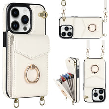 Load image into Gallery viewer, Ring Holder RFID Card Slot Phone Case with Long Lanyard, For iPhone 14, For iPhone 14 Plus, For iPhone 14 Pro, For iPhone 14 Pro Max, For Samsung Galaxy S22 5G, For Samsung Galaxy S22+ 5G, For Samsung Galaxy S22 Ultra 5G, For Samsung Galaxy S23 5G     ...