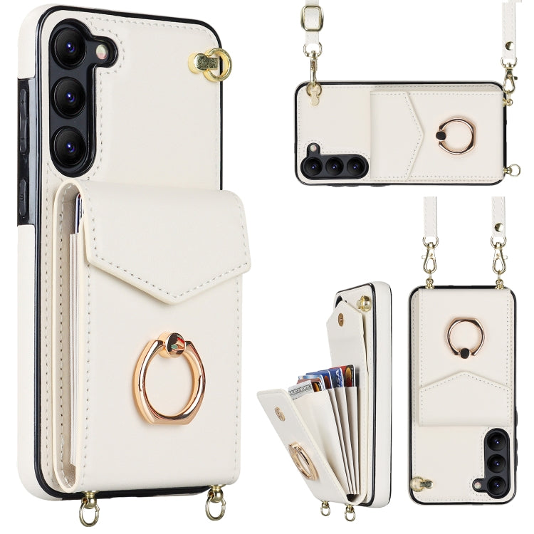 Ring Holder RFID Card Slot Phone Case with Long Lanyard, For iPhone 14, For iPhone 14 Plus, For iPhone 14 Pro, For iPhone 14 Pro Max, For Samsung Galaxy S22 5G, For Samsung Galaxy S22+ 5G, For Samsung Galaxy S22 Ultra 5G, For Samsung Galaxy S23 5G     ...