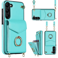 Load image into Gallery viewer, Ring Holder RFID Card Slot Phone Case with Long Lanyard, For iPhone 14, For iPhone 14 Plus, For iPhone 14 Pro, For iPhone 14 Pro Max, For Samsung Galaxy S22 5G, For Samsung Galaxy S22+ 5G, For Samsung Galaxy S22 Ultra 5G, For Samsung Galaxy S23 5G     ...