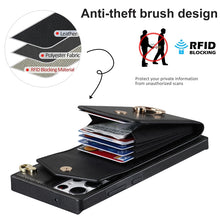 Load image into Gallery viewer, Ring Holder RFID Card Slot Phone Case with Long Lanyard, For Samsung Galaxy S23 Ultra 5G