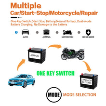 Load image into Gallery viewer, Motorcycle / Car Battery Smart Charger with LCD Creen, UK Plug, US Plug, AU Plug, EU Plug, JP Plug