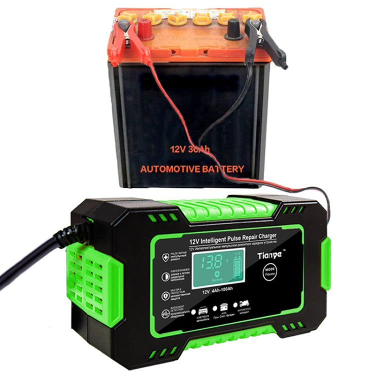 Motorcycle / Car Battery Smart Charger with LCD Creen, UK Plug, US Plug, AU Plug, EU Plug, JP Plug