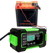Load image into Gallery viewer, Motorcycle / Car Battery Smart Charger with LCD Creen, UK Plug, US Plug, AU Plug, EU Plug, JP Plug