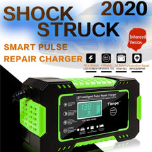 Load image into Gallery viewer, Motorcycle / Car Battery Smart Charger with LCD Creen, UK Plug, US Plug, AU Plug, EU Plug, JP Plug