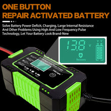 Load image into Gallery viewer, Motorcycle / Car Battery Smart Charger with LCD Creen, UK Plug, US Plug, AU Plug, EU Plug, JP Plug