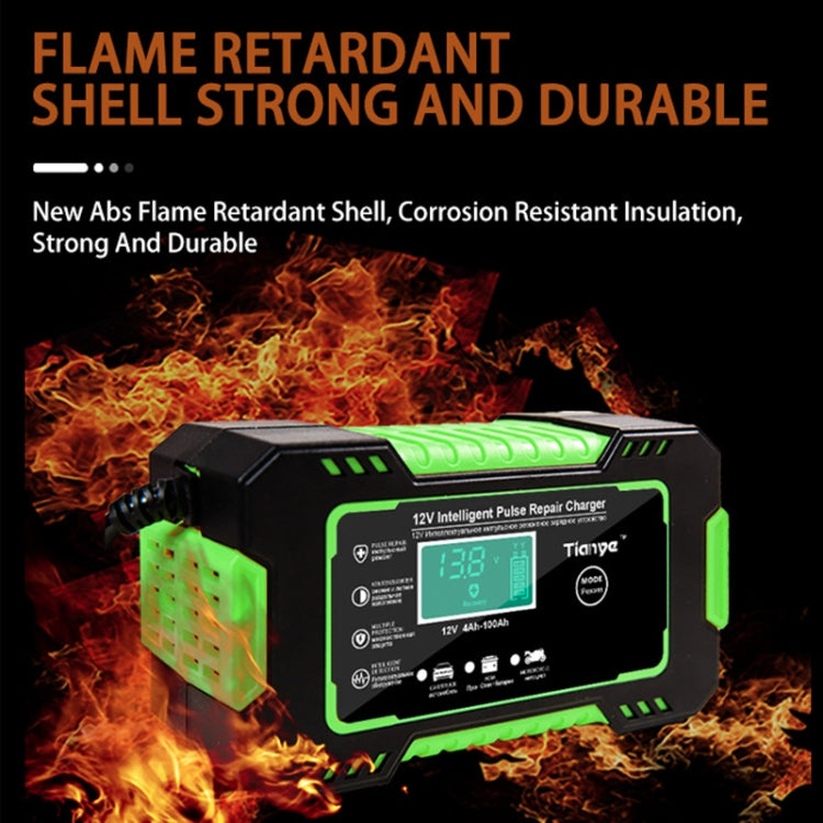 Motorcycle / Car Battery Smart Charger with LCD Creen, UK Plug, US Plug, AU Plug, EU Plug, JP Plug