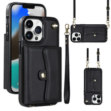 Load image into Gallery viewer, RFID Card Slot Phone Case with Long Lanyard, For iPhone 13 Pro