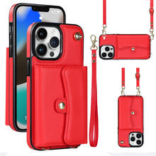 Load image into Gallery viewer, RFID Card Slot Phone Case with Long Lanyard, For iPhone 13 Pro