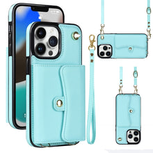 Load image into Gallery viewer, RFID Card Slot Phone Case with Long Lanyard, For iPhone 13 Pro