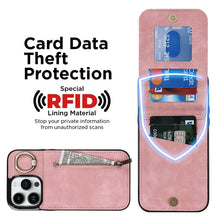 Load image into Gallery viewer, Retro Ring and Zipper RFID Card Slot Phone Case, For iPhone 14, For iPhone 14 Plus, For iPhone 14 Pro, For iPhone 14 Pro Max