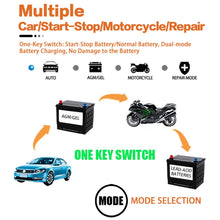 Load image into Gallery viewer, Motorcycle / Car Battery Smart Charger with LCD Creen, UK Plug, US Plug, AU Plug, EU Plug