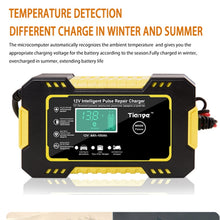 Load image into Gallery viewer, Motorcycle / Car Battery Smart Charger with LCD Creen, UK Plug, US Plug, AU Plug, EU Plug