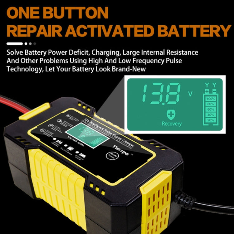 Motorcycle / Car Battery Smart Charger with LCD Creen, UK Plug, US Plug, AU Plug, EU Plug