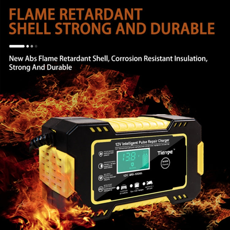 Motorcycle / Car Battery Smart Charger with LCD Creen, UK Plug, US Plug, AU Plug, EU Plug