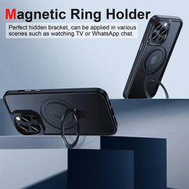 3 in 1 Skin Feel MagSafe Holder Phone Case, For iPhone 14 Pro Max, For iPhone 14 Pro, For iPhone 14, For iPhone 14 Plus