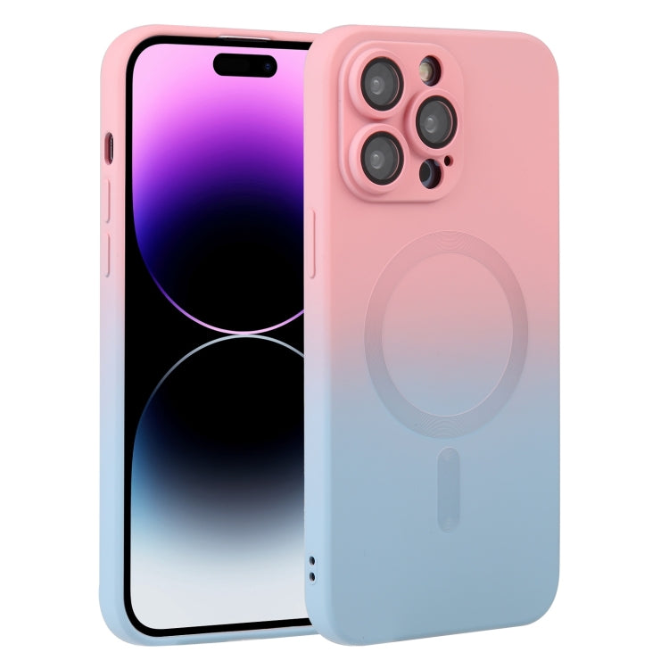 Liquid TPU Silicone Gradient MagSafe Phone Case, For iPhone 14, For iPhone 14 Plus, For iPhone 14 Pro, For iPhone 14 Pro Max, For iPhone 13, For iPhone 13 Pro, For iPhone 13 Pro Max, For iPhone 12