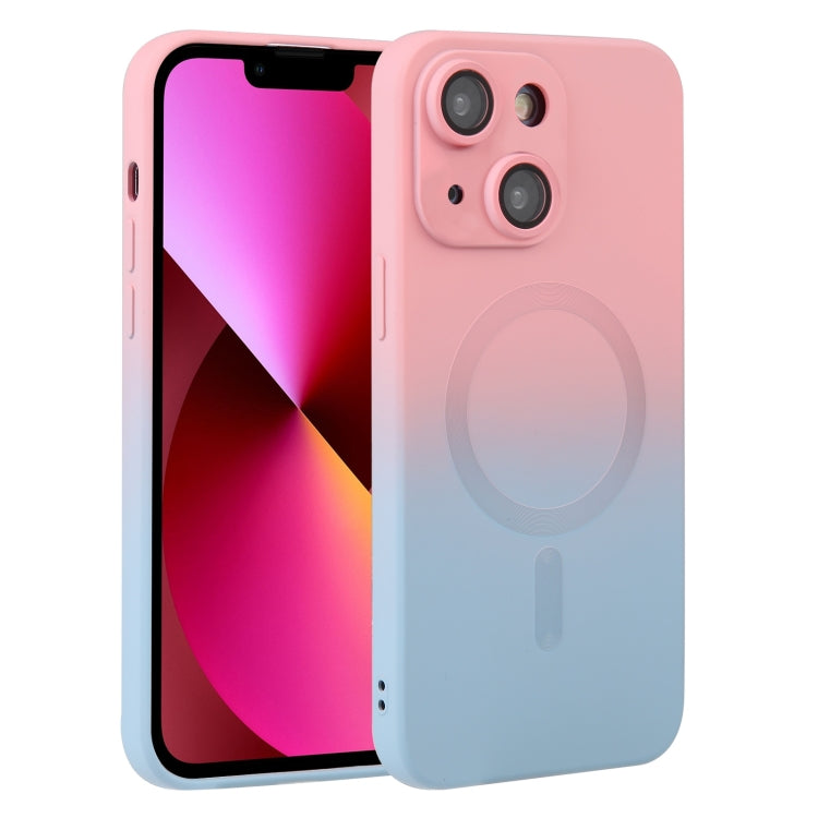 Liquid TPU Silicone Gradient MagSafe Phone Case, For iPhone 14, For iPhone 14 Plus, For iPhone 14 Pro, For iPhone 14 Pro Max, For iPhone 13, For iPhone 13 Pro, For iPhone 13 Pro Max, For iPhone 12