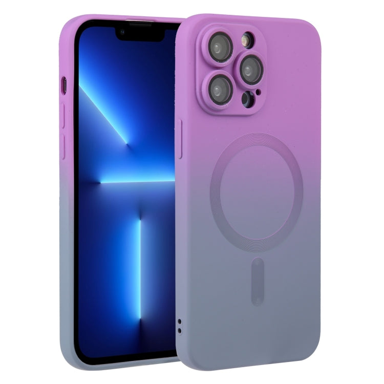 Liquid TPU Silicone Gradient MagSafe Phone Case, For iPhone 14, For iPhone 14 Plus, For iPhone 14 Pro, For iPhone 14 Pro Max, For iPhone 13, For iPhone 13 Pro, For iPhone 13 Pro Max, For iPhone 12