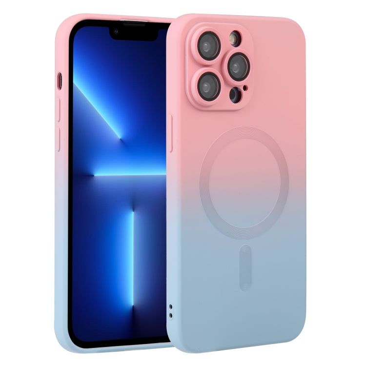Liquid TPU Silicone Gradient MagSafe Phone Case, For iPhone 14, For iPhone 14 Plus, For iPhone 14 Pro, For iPhone 14 Pro Max, For iPhone 13, For iPhone 13 Pro, For iPhone 13 Pro Max, For iPhone 12