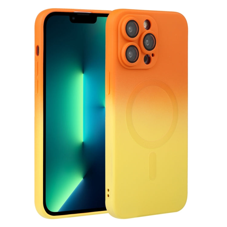 Liquid TPU Silicone Gradient MagSafe Phone Case, For iPhone 14, For iPhone 14 Plus, For iPhone 14 Pro, For iPhone 14 Pro Max, For iPhone 13, For iPhone 13 Pro, For iPhone 13 Pro Max, For iPhone 12