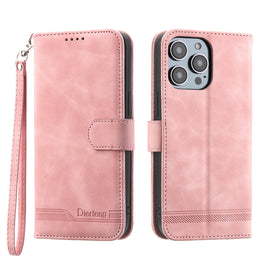 Dierfeng Dream Line TPU + PU  Leather Phone Case, For iPhone 14, For iPhone 14 Plus, For iPhone 14 Pro, For iPhone 14 Pro Max, For iPhone 13, For  iPhone 13 mini, For iPhone 13 Pro, For iPhone 13 Pro Max