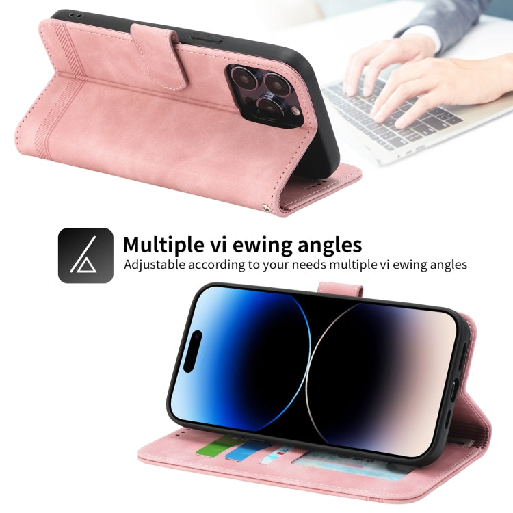 Dierfeng Dream Line TPU + PU  Leather Phone Case, For iPhone 14, For iPhone 14 Plus, For iPhone 14 Pro, For iPhone 14 Pro Max, For iPhone 13, For  iPhone 13 mini, For iPhone 13 Pro, For iPhone 13 Pro Max