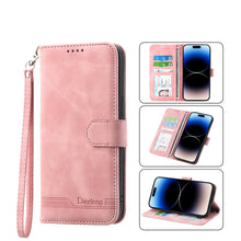 Load image into Gallery viewer, Dierfeng Dream Line TPU + PU  Leather Phone Case, For iPhone 14, For iPhone 14 Plus, For iPhone 14 Pro, For iPhone 14 Pro Max, For iPhone 13, For  iPhone 13 mini, For iPhone 13 Pro, For iPhone 13 Pro Max