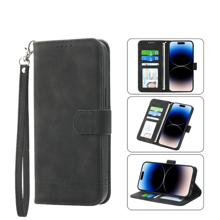Dierfeng Dream Line TPU + PU  Leather Phone Case, For iPhone 14, For iPhone 14 Plus, For iPhone 14 Pro, For iPhone 14 Pro Max, For iPhone 13, For  iPhone 13 mini, For iPhone 13 Pro, For iPhone 13 Pro Max